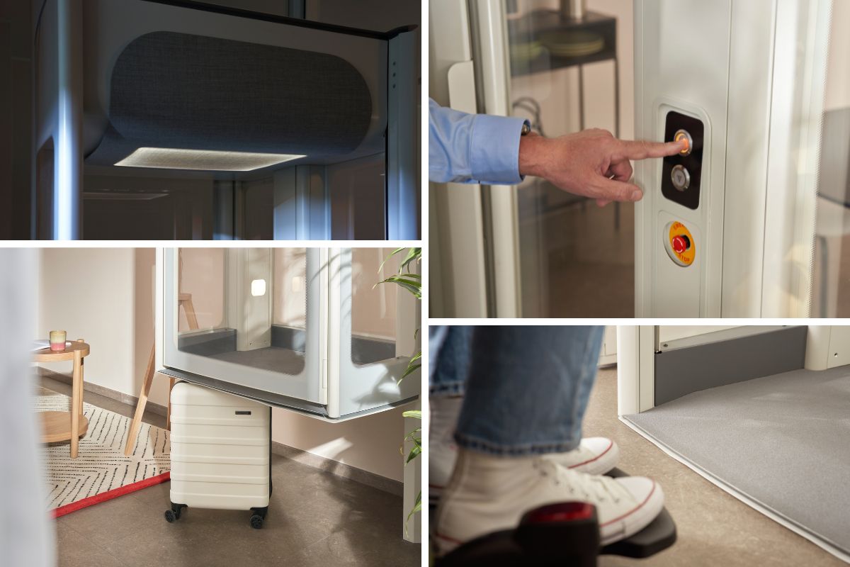 Primeros planos de los Uplifts de Stannah.